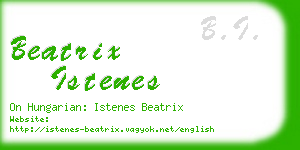 beatrix istenes business card